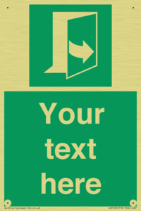 Custom sign safe condition door opens pulling left hand side